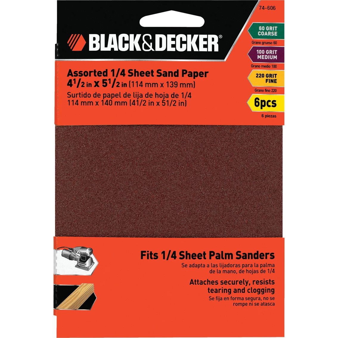 New ⌛ Black & Decker Black + Decker Assorted Sandpaper, 6 Pk. 😀 2 New ⌛ Black & Decker Black + Decker Assorted Sandpaper, 6 Pk. 😀 - Image 2