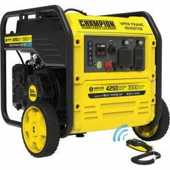 Budget ๐ Champion 4250W Wireless Remote Start Open Frame Inverter Generator With Quiet Tech โ๏ธ