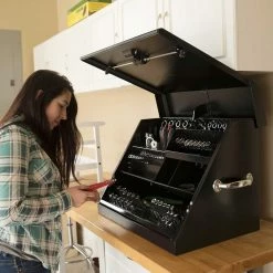 Promo 🤩 Montezuma 26 X 18 In. Triangle 🧰 Toolbox, Steel 🔔 -Patio Garden Garage Sales unnamed file 1251