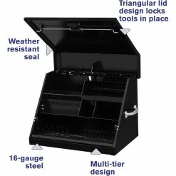 Promo 🤩 Montezuma 26 X 18 In. Triangle 🧰 Toolbox, Steel 🔔 -Patio Garden Garage Sales unnamed file 1253