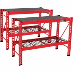 Buy ✨ Craftsman 2-Shelf 3 Ft. Tall Stackable Tool Chest Depth Storage Rack, 2 Pk. 😉