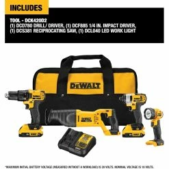 Flash Sale 🛒 DeWalt 20V Max Li Ion Compact 4 Tool Combo ❤️ -Patio Garden Garage Sales unnamed file 1406
