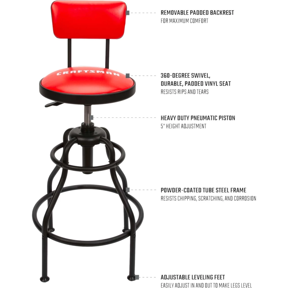 Best deal โ Craftsman Adjustable Height Workshop Stool With Back ๐คฉ 4 Best deal โ Craftsman Adjustable Height Workshop Stool With Back ๐คฉ - Image 2