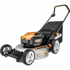 Discount 🌟 Worx 20 In. 20V 2 Battery Mower ⭐