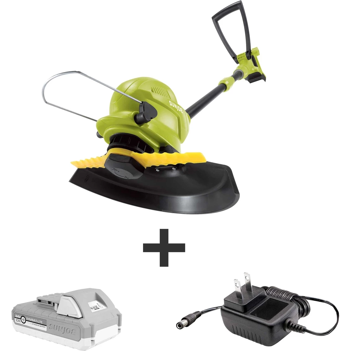 Promo ⭐ Sun Joe 24V-SB10-LTE 24V ION+ Cordless Lawn Trimmer With 2Ah Battery + Charger 🌟 3 Promo ⭐ Sun Joe 24V-SB10-LTE 24V ION+ Cordless Lawn Trimmer With 2Ah Battery + Charger 🌟