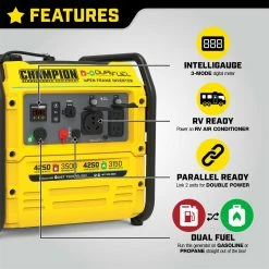 Flash Sale ✨ Champion 4250W Dual Fuel RV Ready Open Frame Inverter Generator With Quiet Tech ❤️ -Patio Garden Garage Sales unnamed file 223
