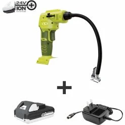 Promo 😍 Sun Joe 24V ION+ Cordless Air Compressor With 1.3 Ah Battery + Charger 💯