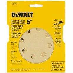 Best Pirce 😍 DeWalt 5 In. Assortment 8 Hole Hook And Loop Random Orbit Sandpaper 💯